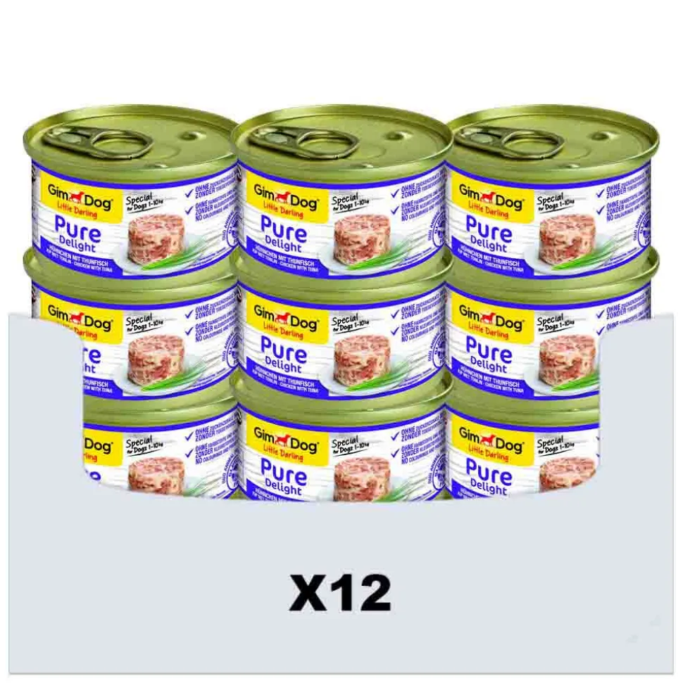 12x GimDog Little Darling Pure Delight Tonijn 85 gr