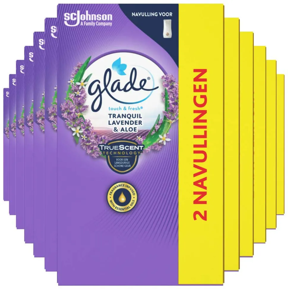 12x Glade Touch & Fresh Tranquil Lavender & Aloe 2 x 10 ml