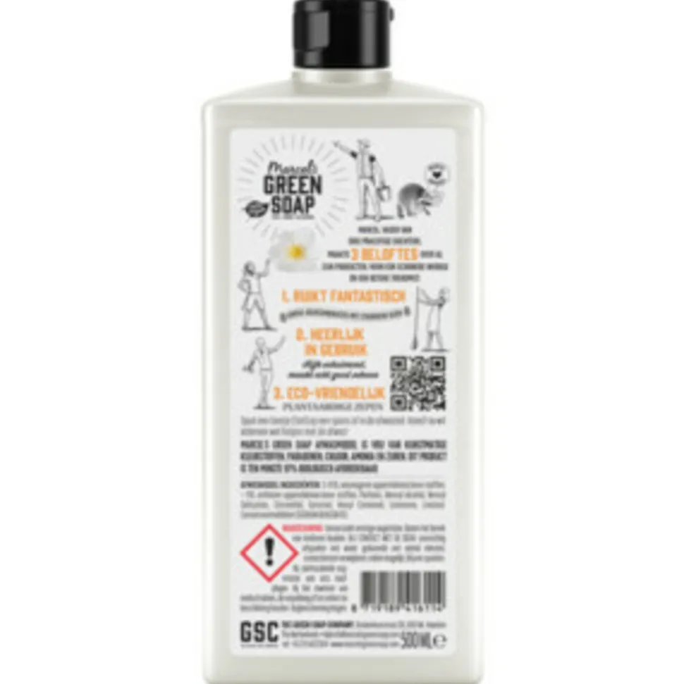 6x Marcel's Green Soap Afwasmiddel Sinaasappel & Jasmijn 500 ml