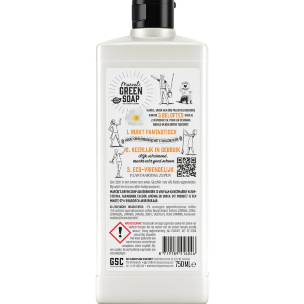 6x Marcel's Green Soap Allesreiniger Sinaasappel & Jasmijn 750 ml