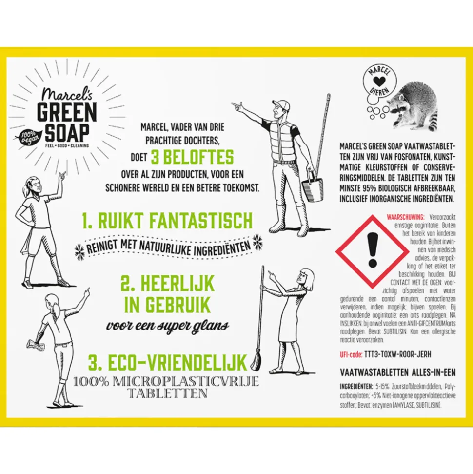 8x Marcel's Green Soap Vaatwastabletten All-In-One 25 stuks