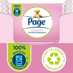 12x Page Vochtig Toiletpapier Sensitive 38 stuks