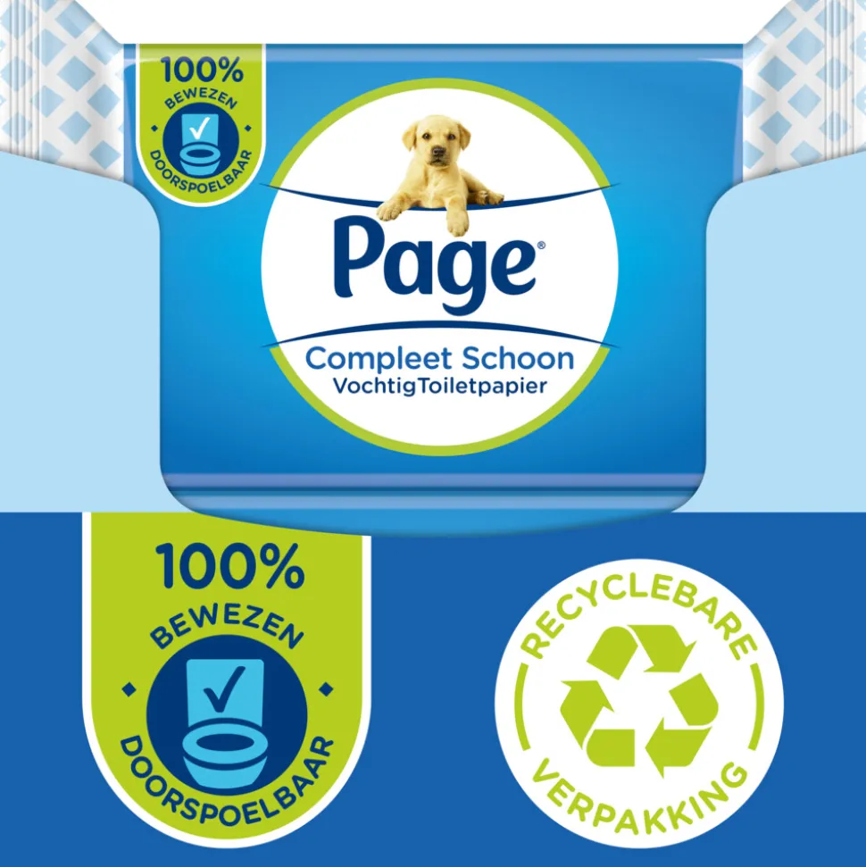 12x Page Vochtig Toiletpapier Compleet Schoon 38 stuks