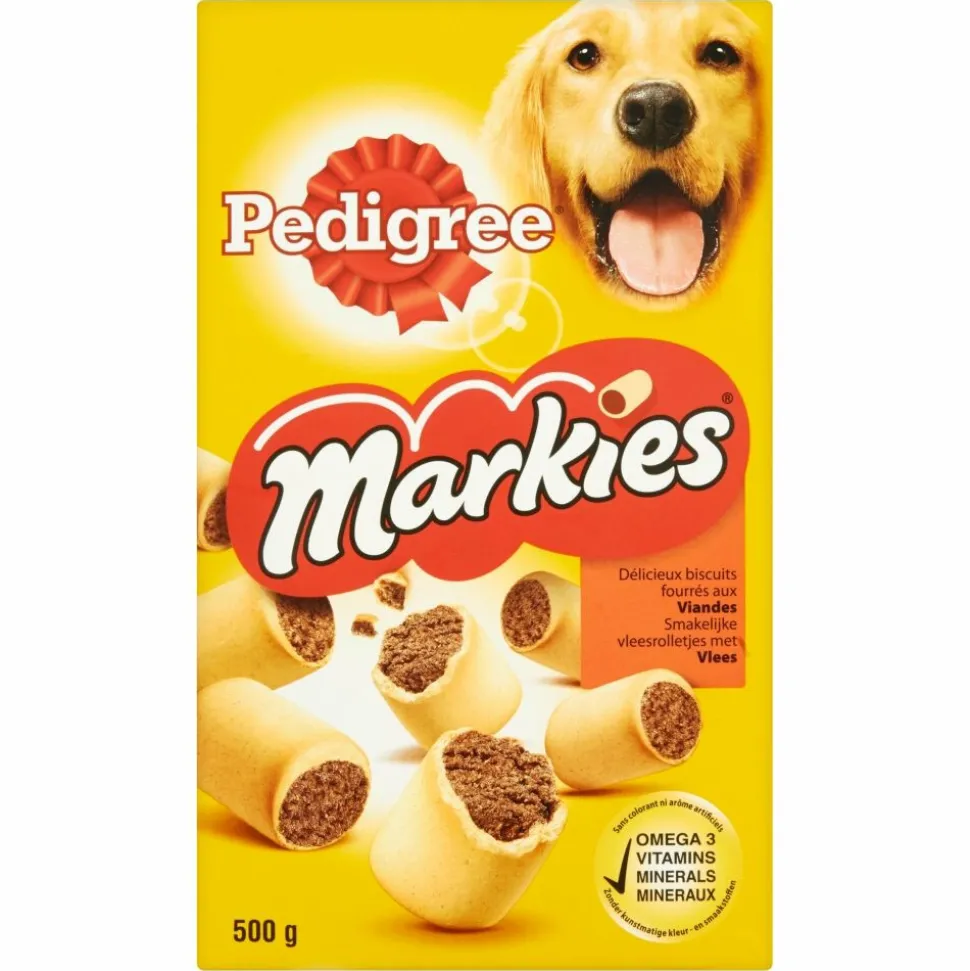 12x Pedigree Markies Original Hondensnacks Vlees 500 gr