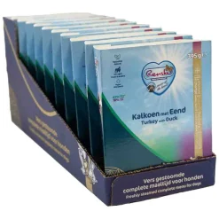 10x Renske Vers Gestoomd Complete Menu Hondenvoer Nat Kalkoen - Eend 395 gr