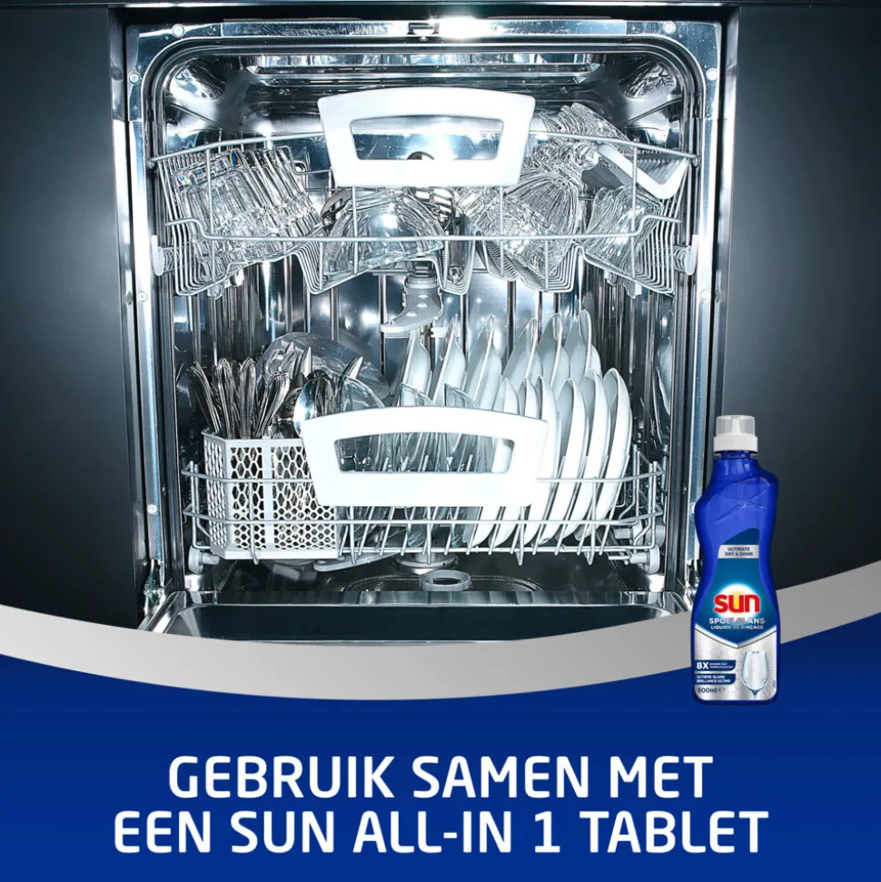 4x Sun Spoelglansmiddel Dry & Shine 500 ml