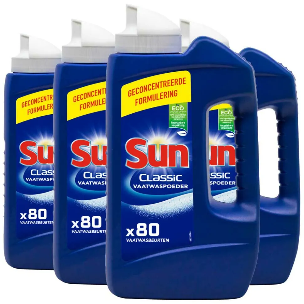 4x Sun Vaatwaspoeder Normaal 1,39 kg 80 wasbeurten