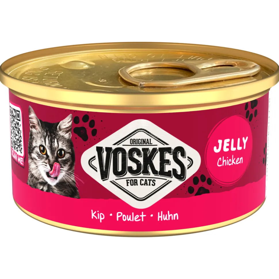 24x Voskes Kattenvoer Nat Gelei Kip 85 gr