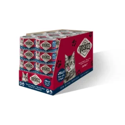 24x Voskes Kattenvoer Nat Tonijn met Tandbaars 85 gr