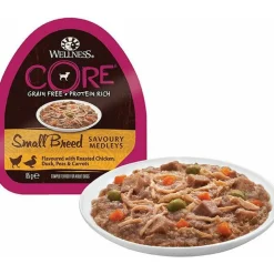 12x Wellness Core Hondenvoer Small Savoury Medleys Kip - Eend 85 gr