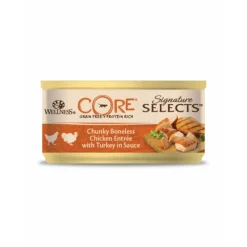 24x Wellness Core Kattenvoer Signature Selects Chunky Kip - Kalkoen 79 gr