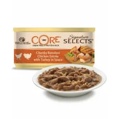 24x Wellness Core Kattenvoer Signature Selects Chunky Kip - Kalkoen 79 gr