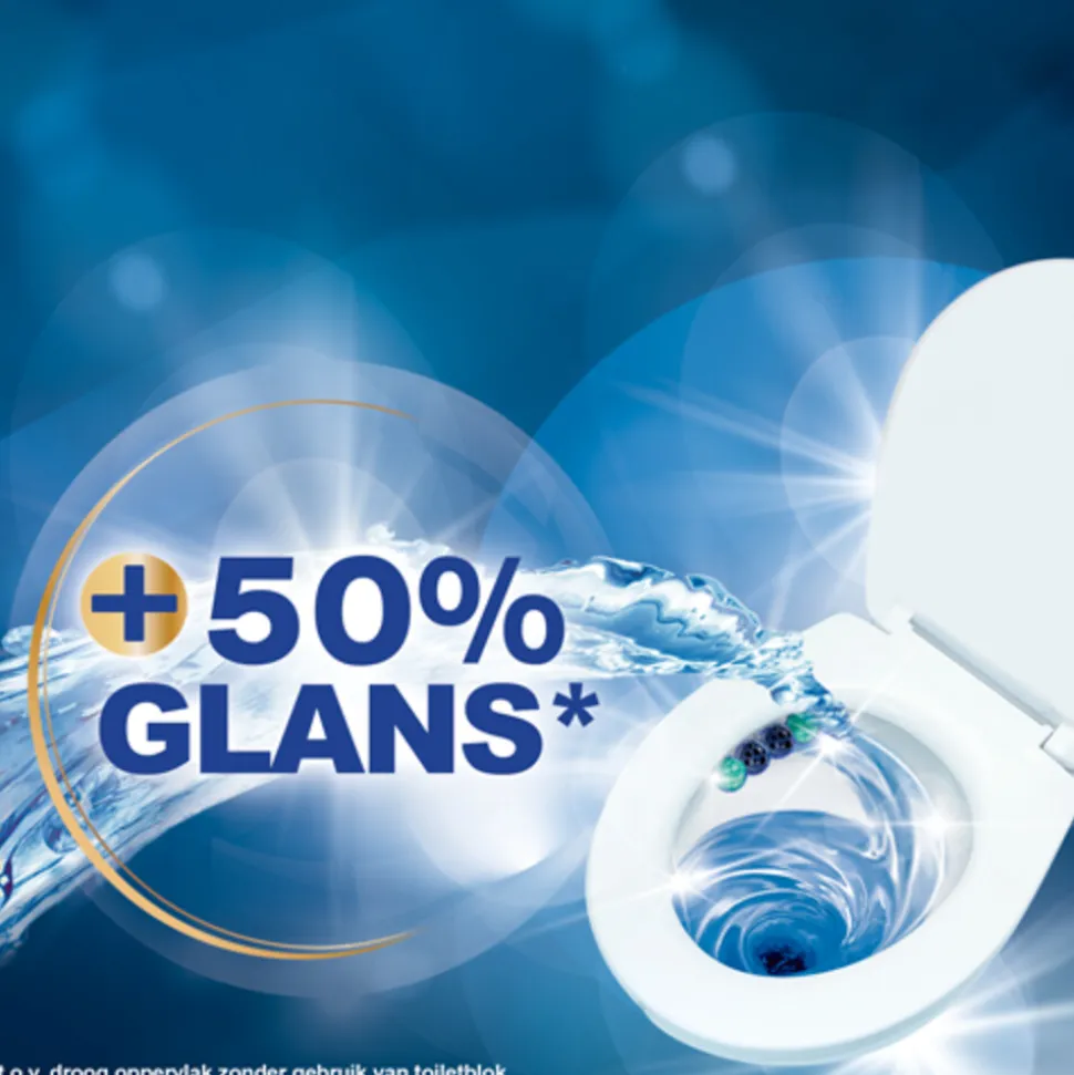 10x Witte Reus Toiletblok Turquoise Actief 2 stuks