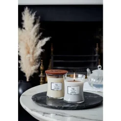 4x WoodWick Geurkaars Medium Warm Wool 275 gr