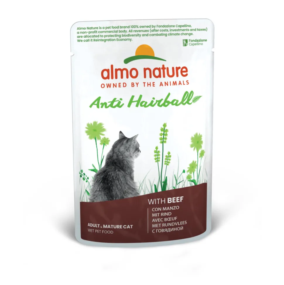 30x Almo Nature Anti-Haarbal Kattenvoer Nat Rund 70 gr