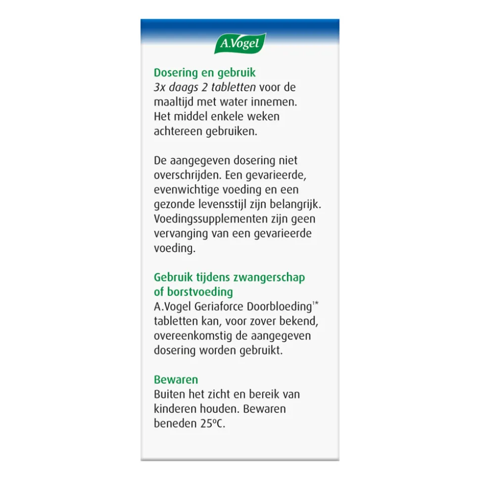 2x A.Vogel Geriaforce Doorbloeding 200 tabletten