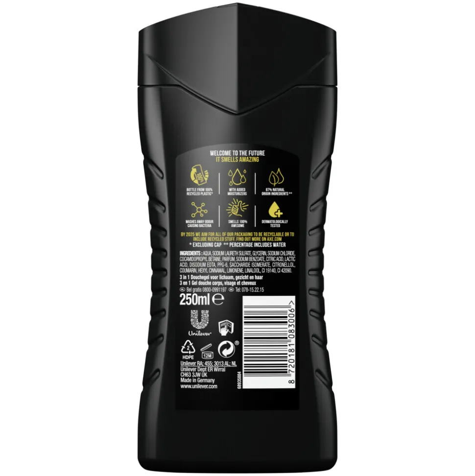 6x Axe 3-in-1 Douchegel Africa 250 ml