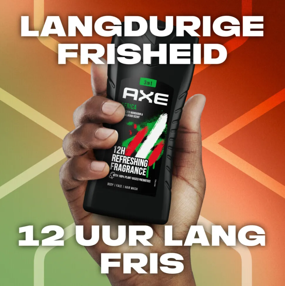 6x Axe 3-in-1 Douchegel Africa 250 ml