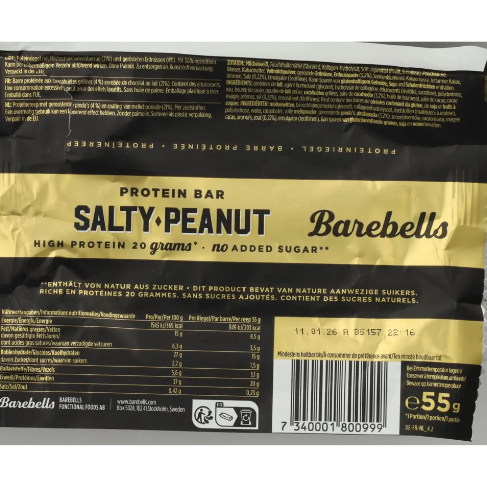12x Barebells Proteïne Reep Salty Peanut 55 gr