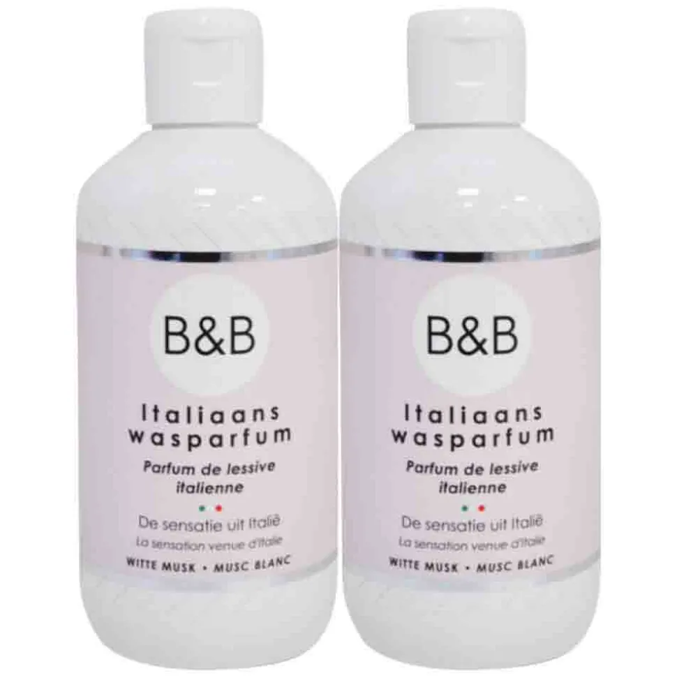 2x B&B Italiaanse Wasparfum Witte Musk 250 ml