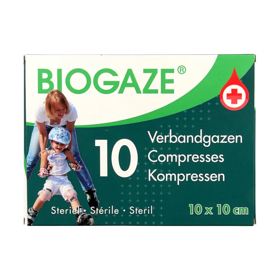 2x Biogaze Kompress 10 x 10 cm 10 stuks