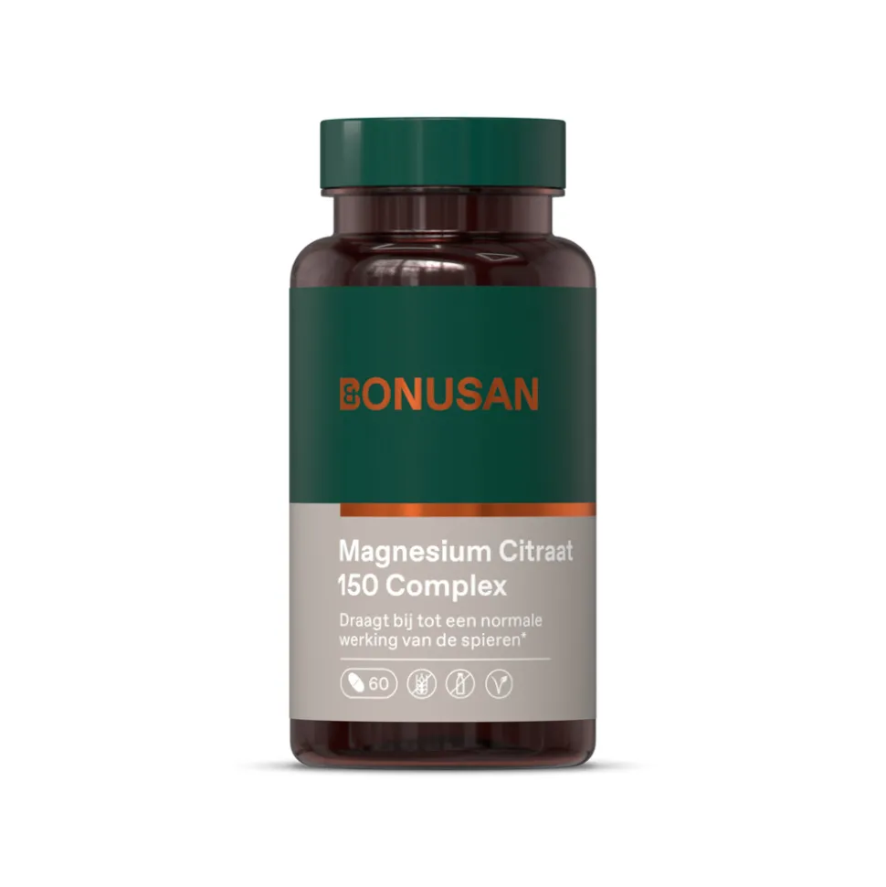 2x Bonusan Magnesiumcitraat 150mg 60 tabletten