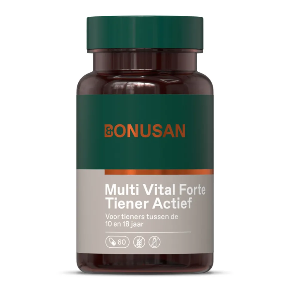 2x Bonusan Multi Vital Forte Tiener Actief 60 vegacapsules