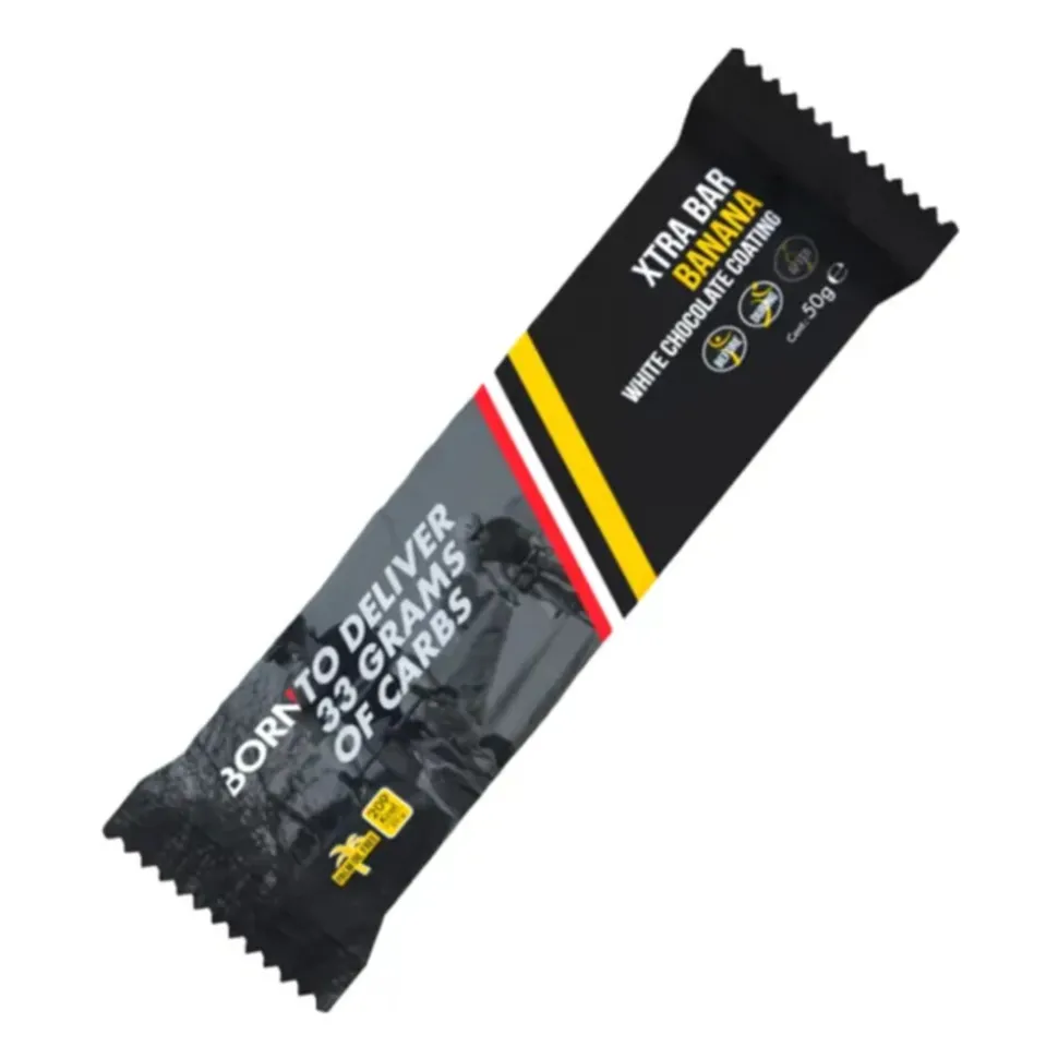 15x Born Xtra Reep Banaan White Chocolate Coating 50 gr