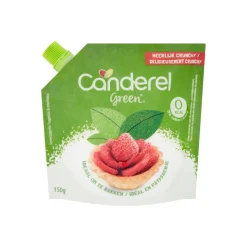 9x Canderel Green Stevia Crunchy 150 gr