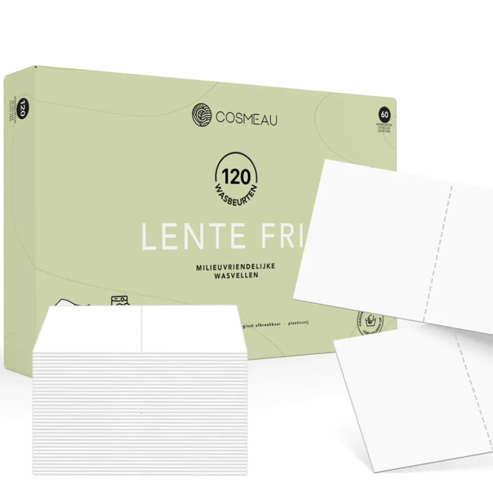 3x Cosmeau Wasstrips Lentefris 120 wasbeurten