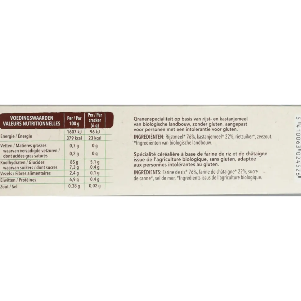 4x Céréal Crackers Rijst & Kastanje 250 gr