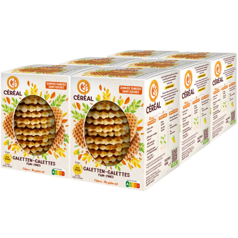 6x Céréal Galetten Fijn Suikervrij 150 gr