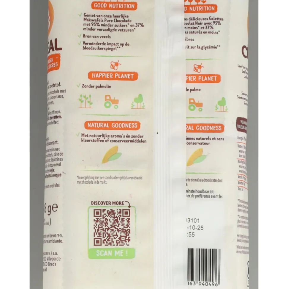 3x Céréal Maiswafel Puur 108 gr