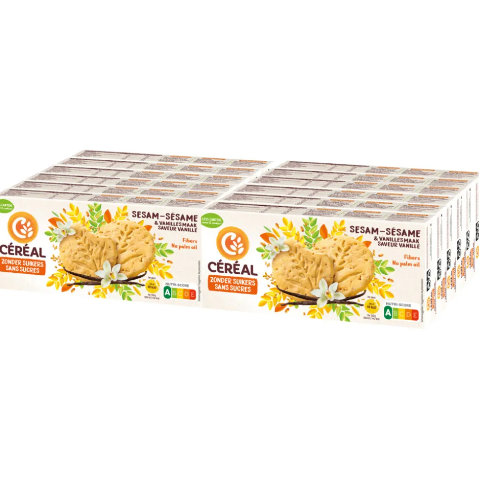 12x Céréal Sesamkoekjes met Vanillesmaak 132 gr