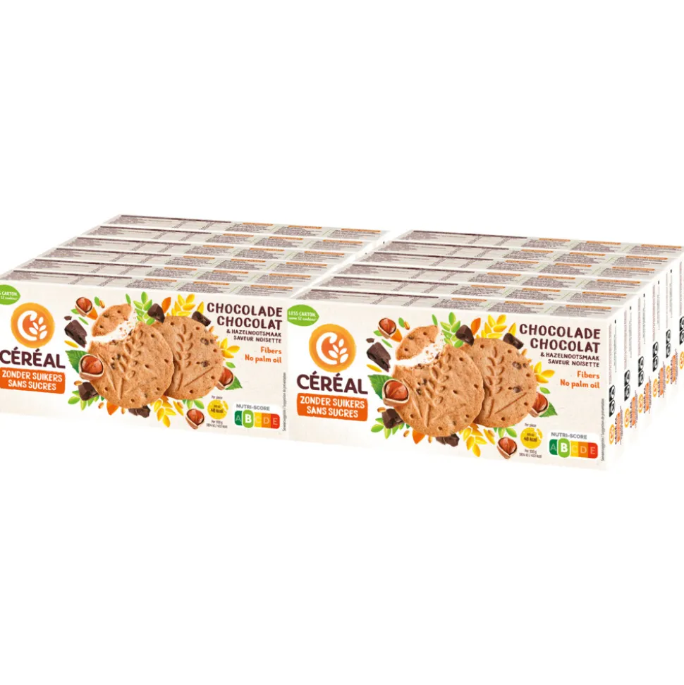 12x Céréal Zandkoek Hazelnoot Chocolade 132 gr