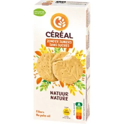 3x Céréal Zandkoekjes Natuur Suikervrij 132 gr