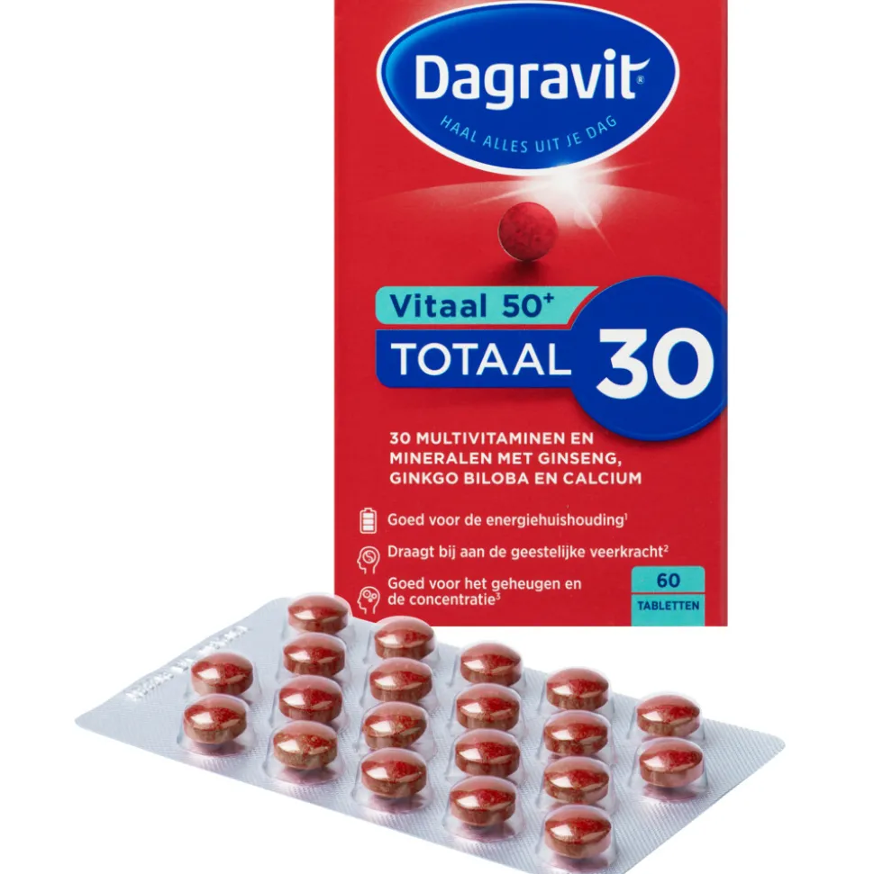 2x Dagravit Totaal 30 Vitaal 50+ 60 tabletten