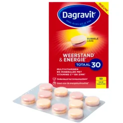 2x Dagravit Totaal 30 Weerstand & Energie 50 kauwtabletten
