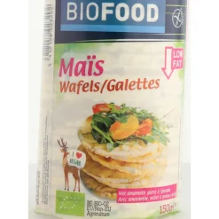 3x Damhert Biofood Maiswafels Met Lijnzaad BIO 150 gr
