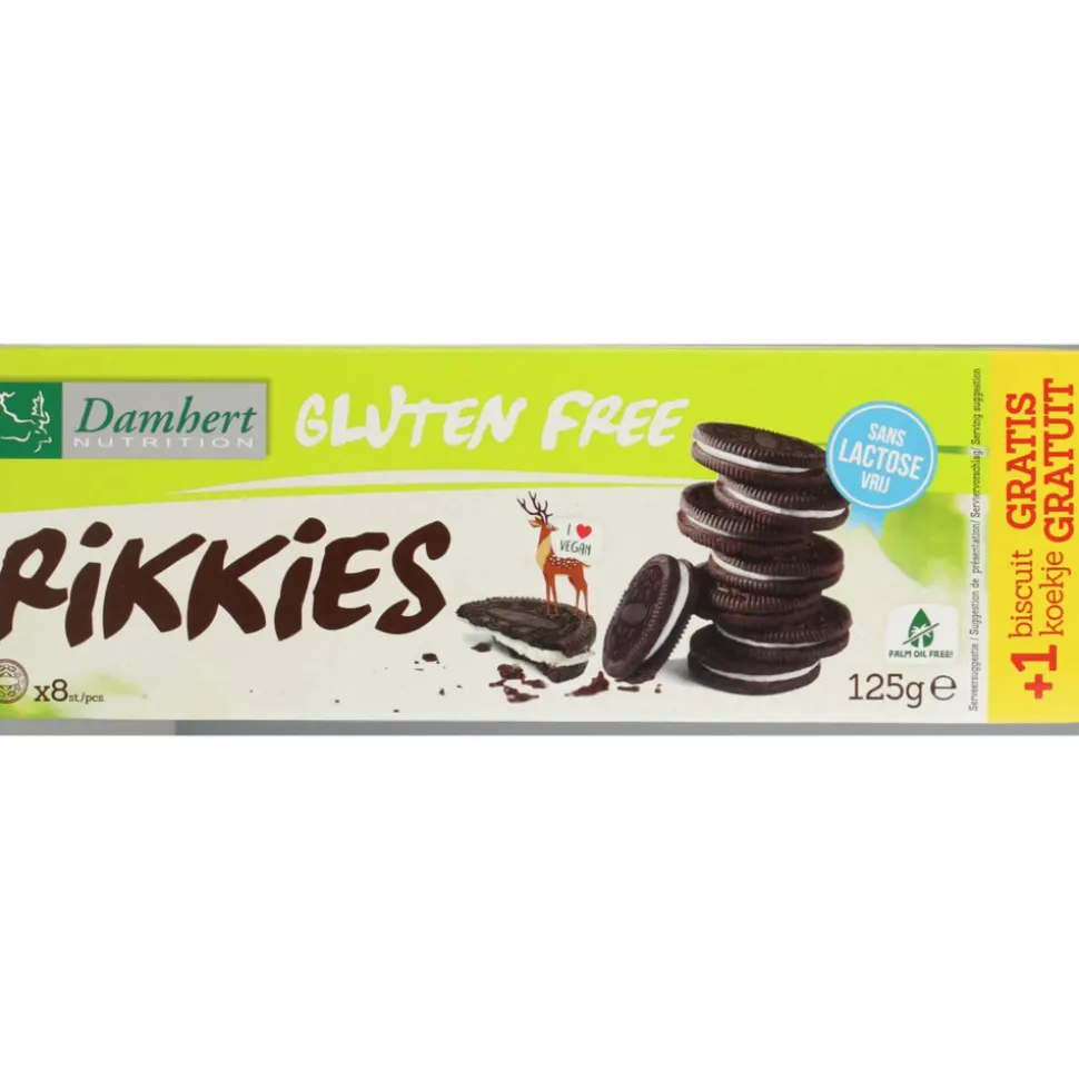 3x Damhert Koek Rikkies Glutenvrij Lactosevrij 125 gr