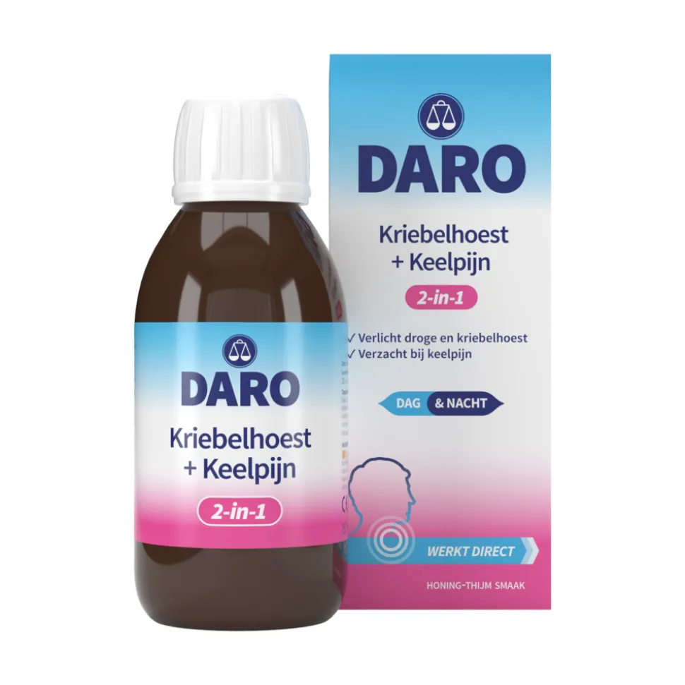 2x Daro 2-in-1 Kriebelhoest + Keelpijn 150 ml