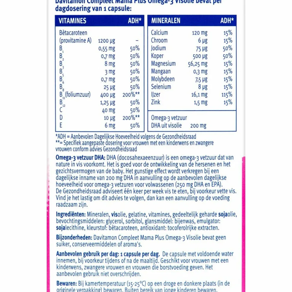 2x Davitamon Compleet Mama Omega-3 Visolie 60 capsules
