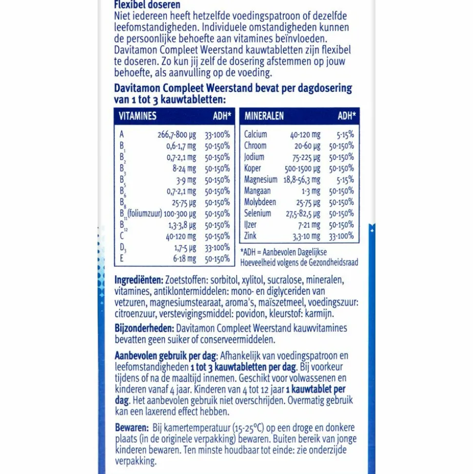 2x Davitamon Compleet Weerstand Bosvruchten 60 kauwtabletten