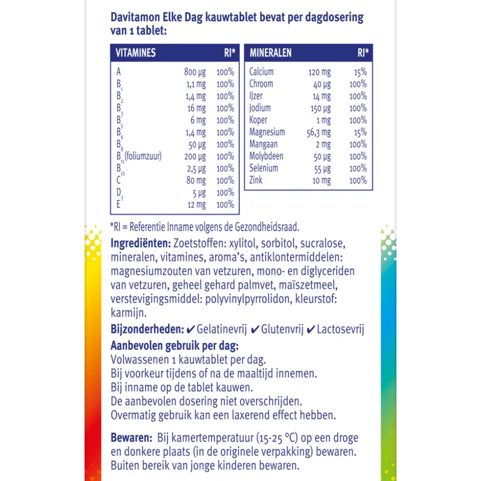 2x Davitamon Elke Dag 60 kauwtabletten
