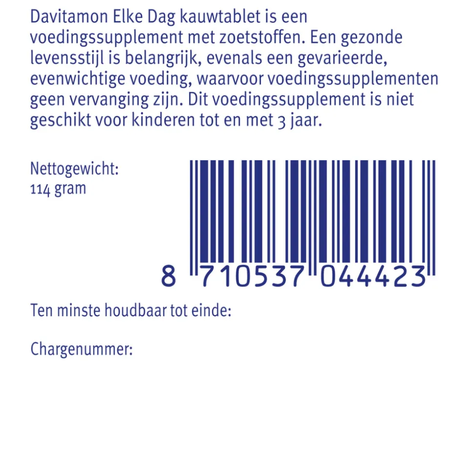 2x Davitamon Elke Dag 60 kauwtabletten