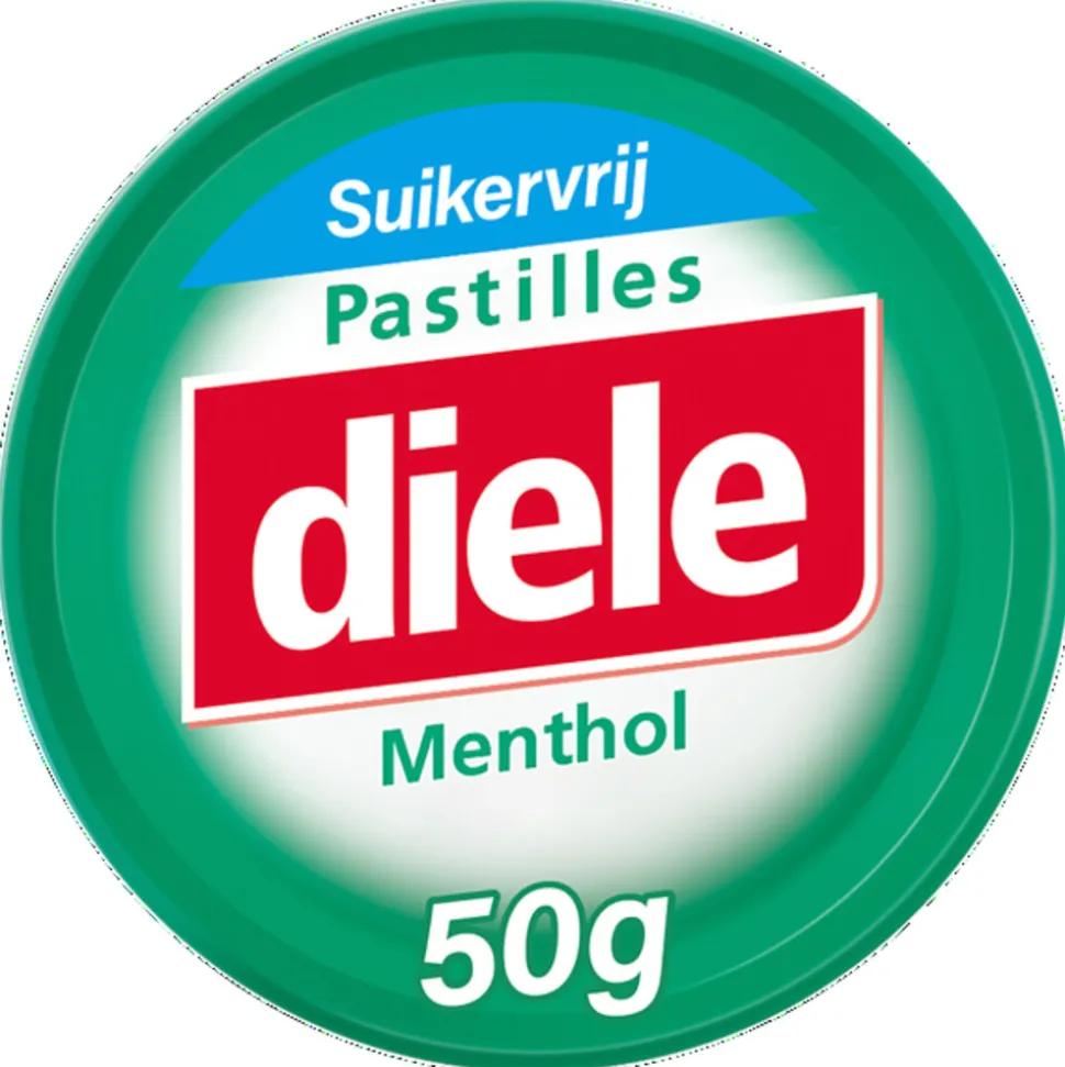 10x Diele Pastilles Menthol Suikervrij 50 gr