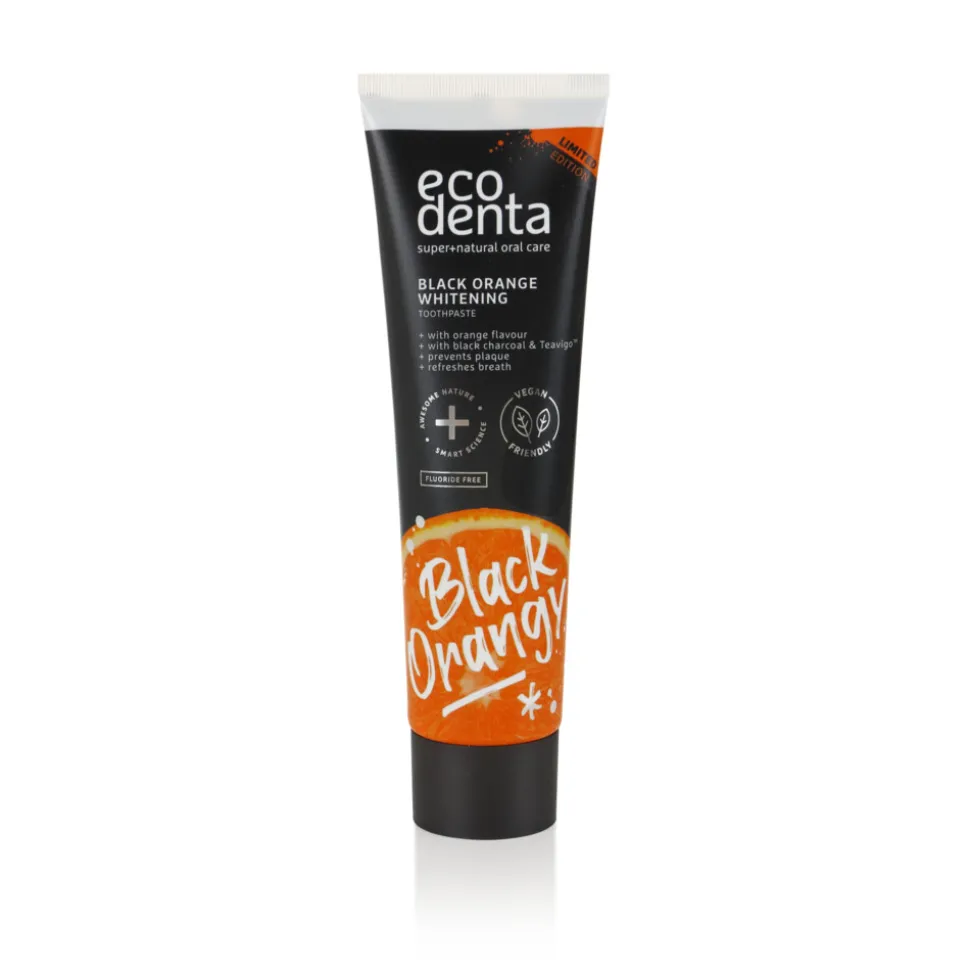 4x Ecodenta Tandpasta Black Orange Whitening 100 ml