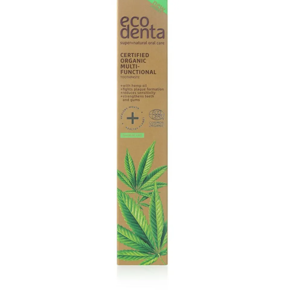 3x Ecodenta Tandpasta Met Hennepolie 75 ml
