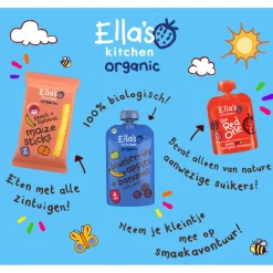4x Ella's Kitchen Gepoft Smikkelstengels 6+ m Wortel Pastinaak 20 gr
