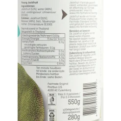 5x Fairtrade Original Young Jack Fruit 565 gr